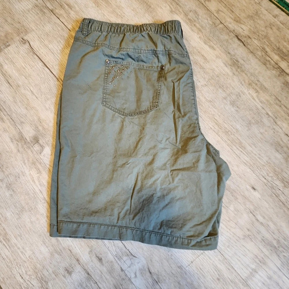 Basic Editions Pants - Basic Editions Women’s Shorts Size 2X Sea Green